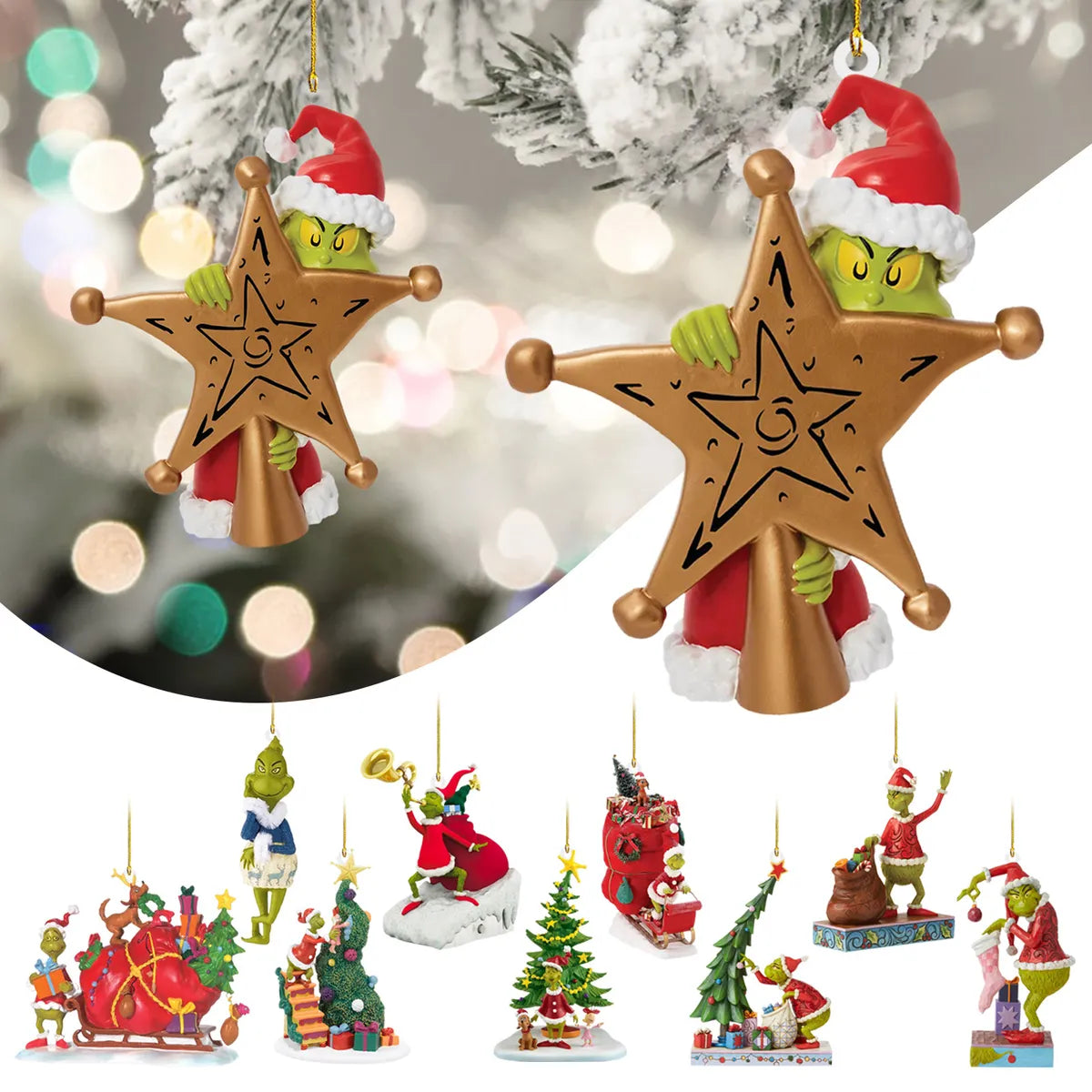 Christmas Fashion Cartoon Arylic Party Hanging Ornaments 1 Piece