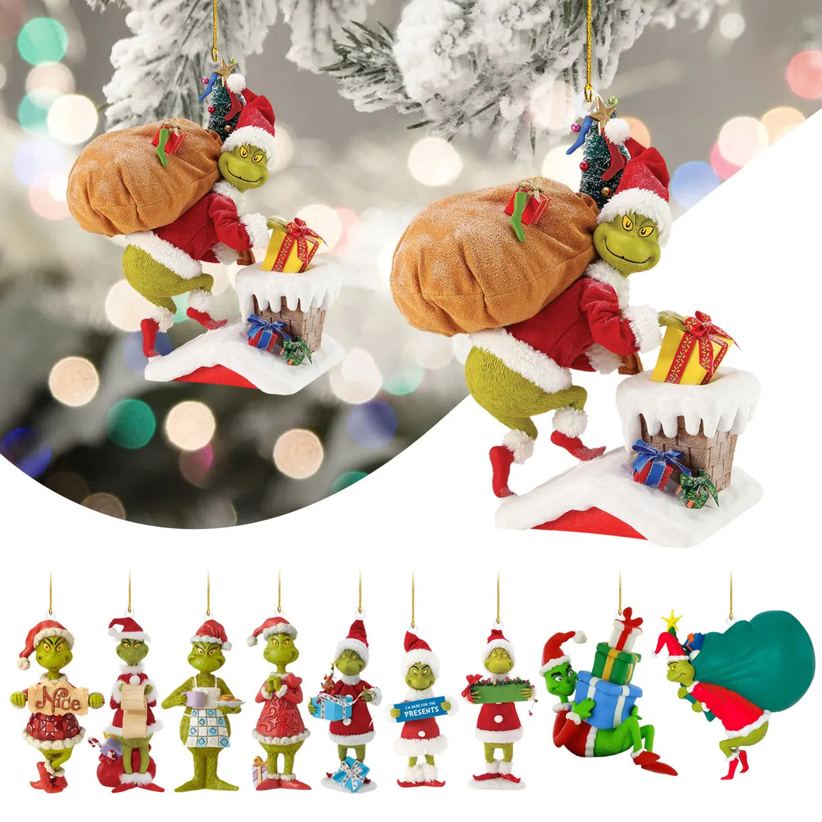 Christmas Fashion Cartoon Arylic Party Hanging Ornaments 1 Piece