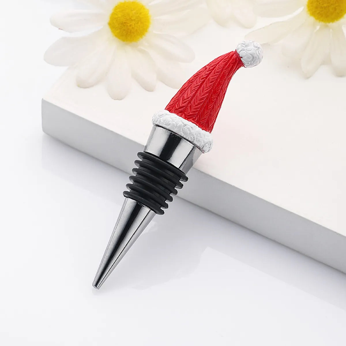 Christmas Fashion Christmas Hat Alloy Resin Christmas Wine Stopper 1 Piece