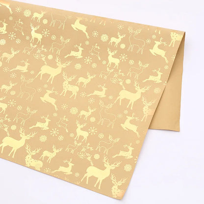 Christmas Fashion Christmas Tree Snowflake Elk Kraft Paper Festival Gift Wrapping Supplies