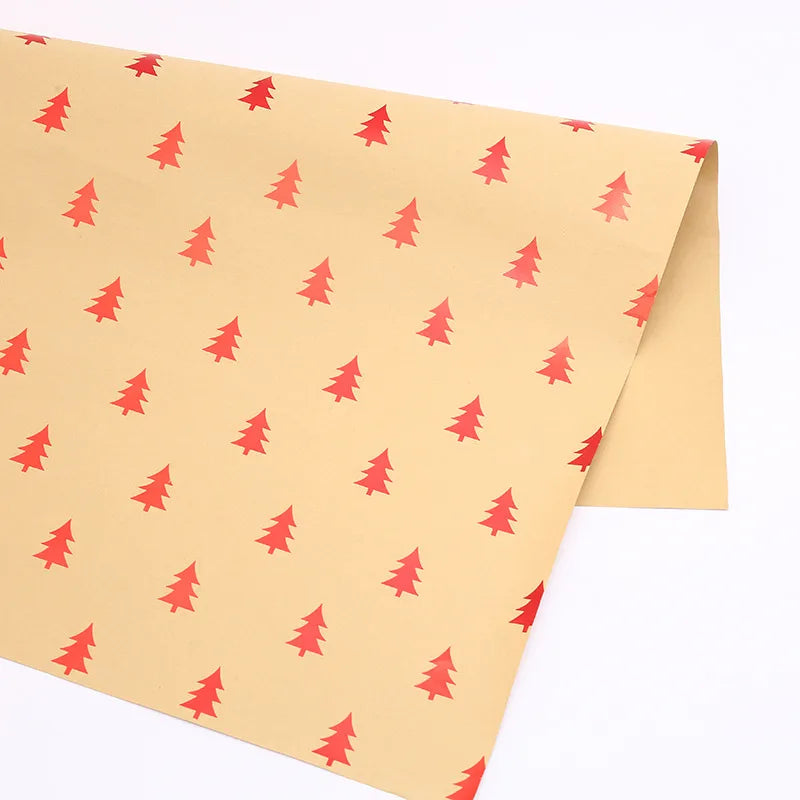 Christmas Fashion Christmas Tree Snowflake Elk Kraft Paper Festival Gift Wrapping Supplies