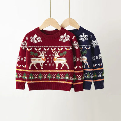 Christmas Fashion Elk Knit Hoodies & Sweaters