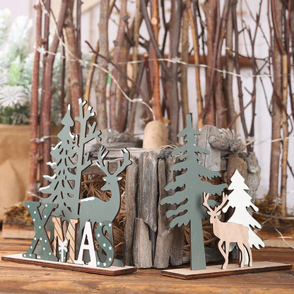 Christmas Fashion Elk Wood Party Decorative Props