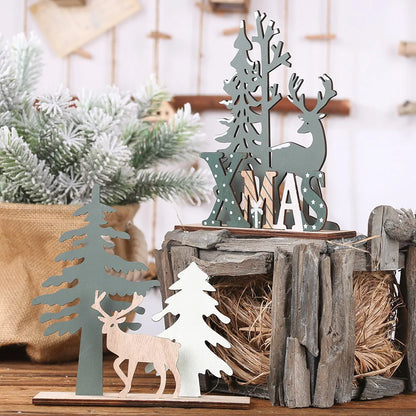 Christmas Fashion Elk Wood Party Decorative Props