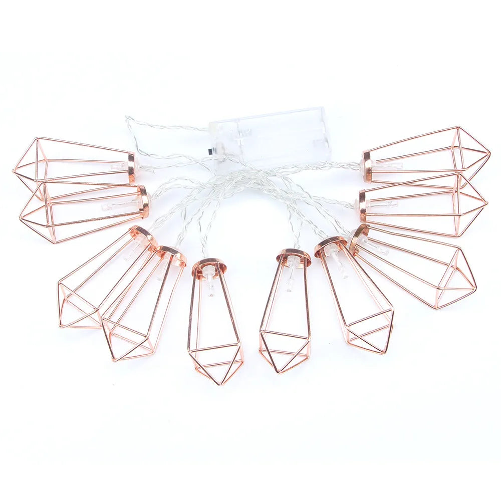 Christmas Fashion Geometric Pvc Party String Lights