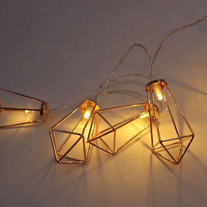 Christmas Fashion Geometric Pvc Party String Lights