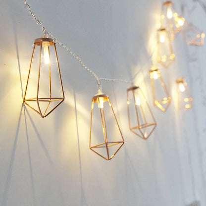 Christmas Fashion Geometric Pvc Party String Lights