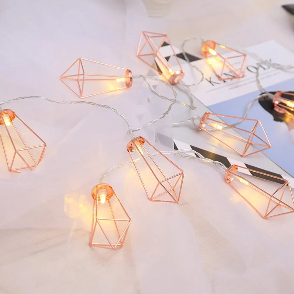 Christmas Fashion Geometric Pvc Party String Lights