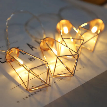 Christmas Fashion Geometric Pvc Party String Lights