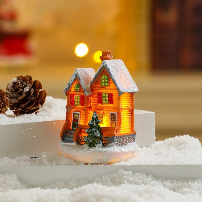 Christmas Fashion House Resin Party Decorative Props 1 Piece