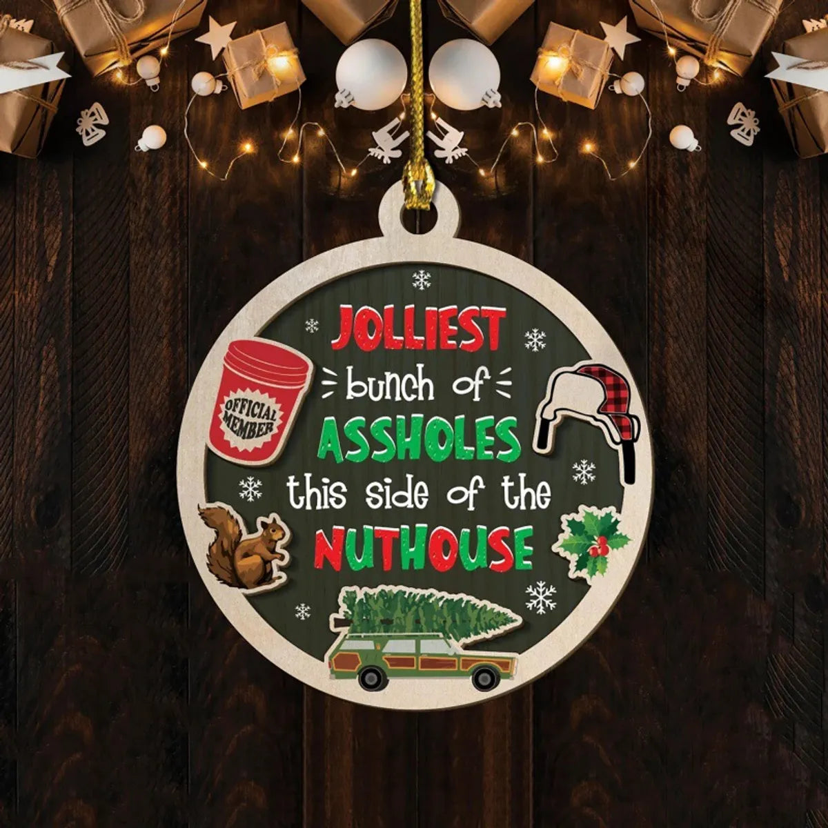 Christmas Fashion Letter Wood Party Hanging Ornaments 1 Piece