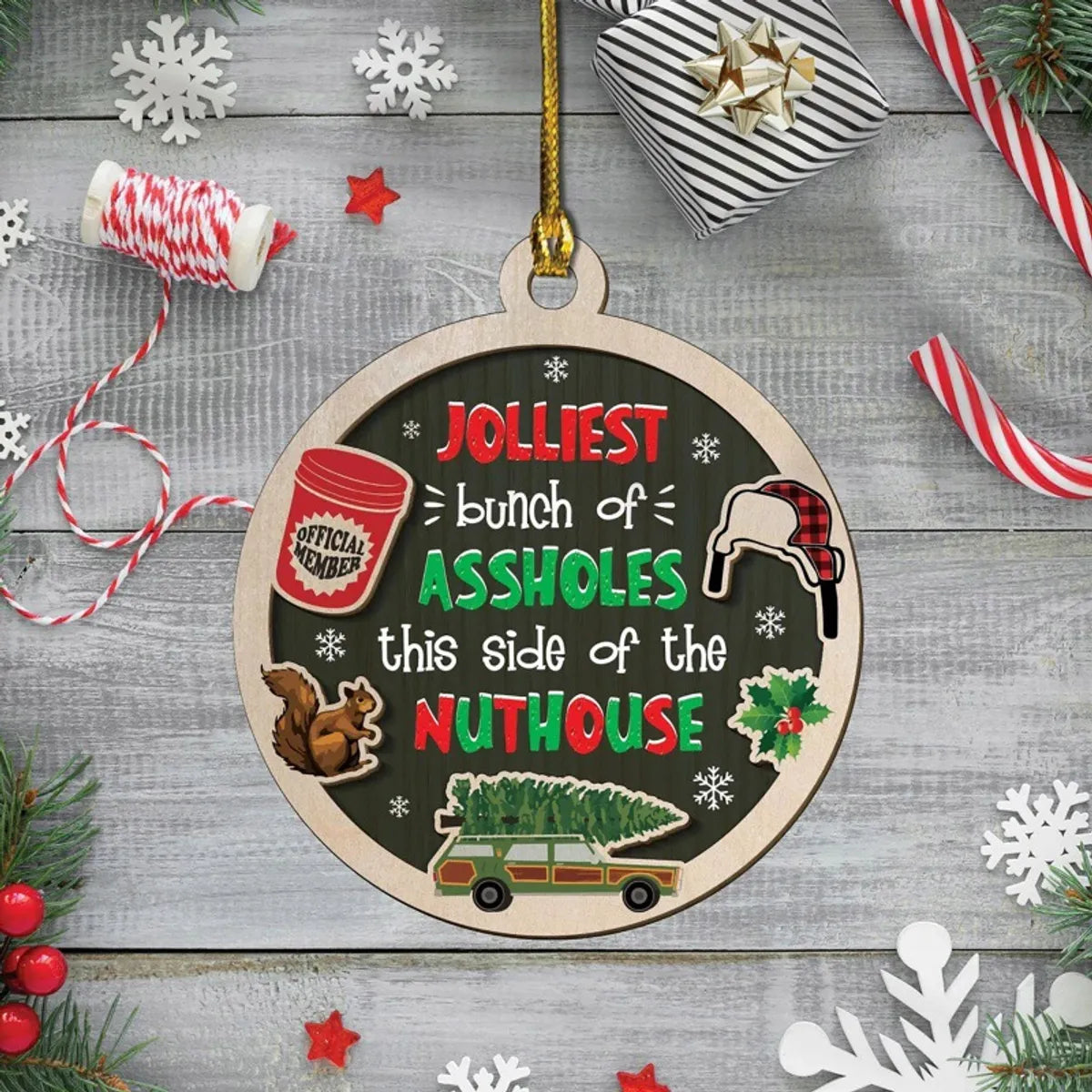 Christmas Fashion Letter Wood Party Hanging Ornaments 1 Piece