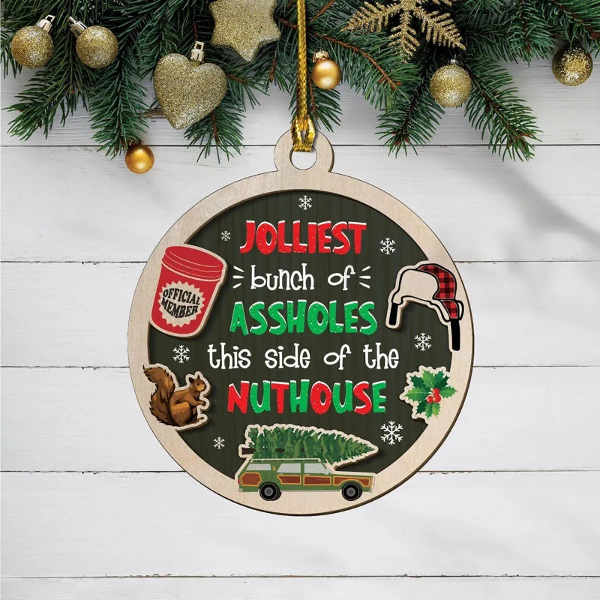 Christmas Fashion Letter Wood Party Hanging Ornaments 1 Piece