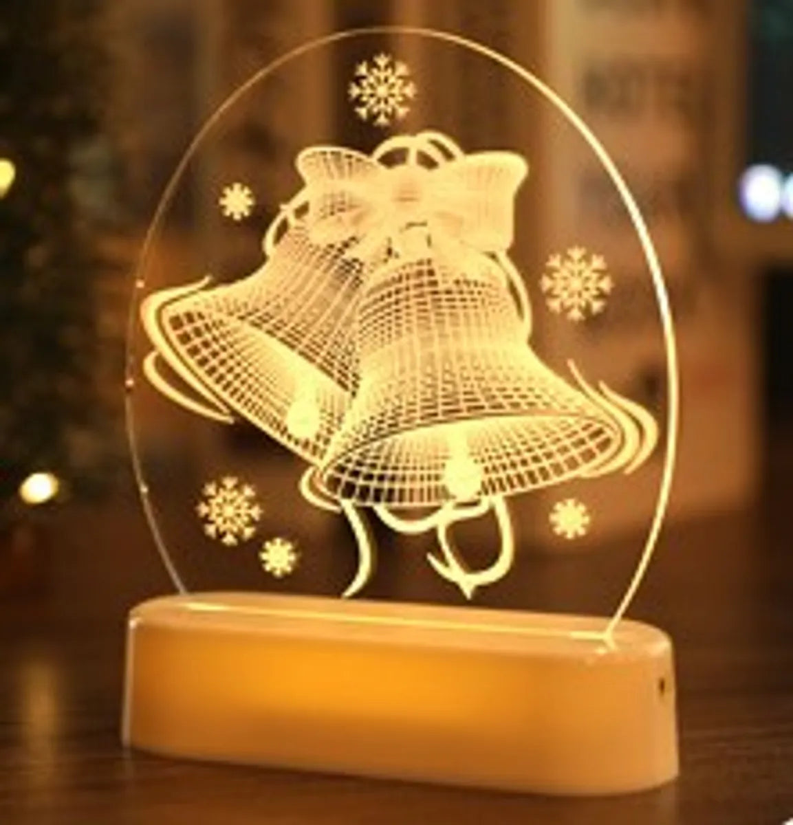 Christmas Fashion Santa Claus Snowflake Plastic Party Night Lights 1 Piece