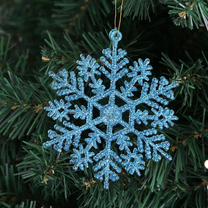 Christmas Fashion Snowflake Plastic Party Hanging Ornaments 1 Set