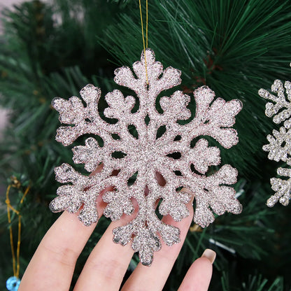 Christmas Fashion Snowflake Plastic Party Hanging Ornaments 1 Set