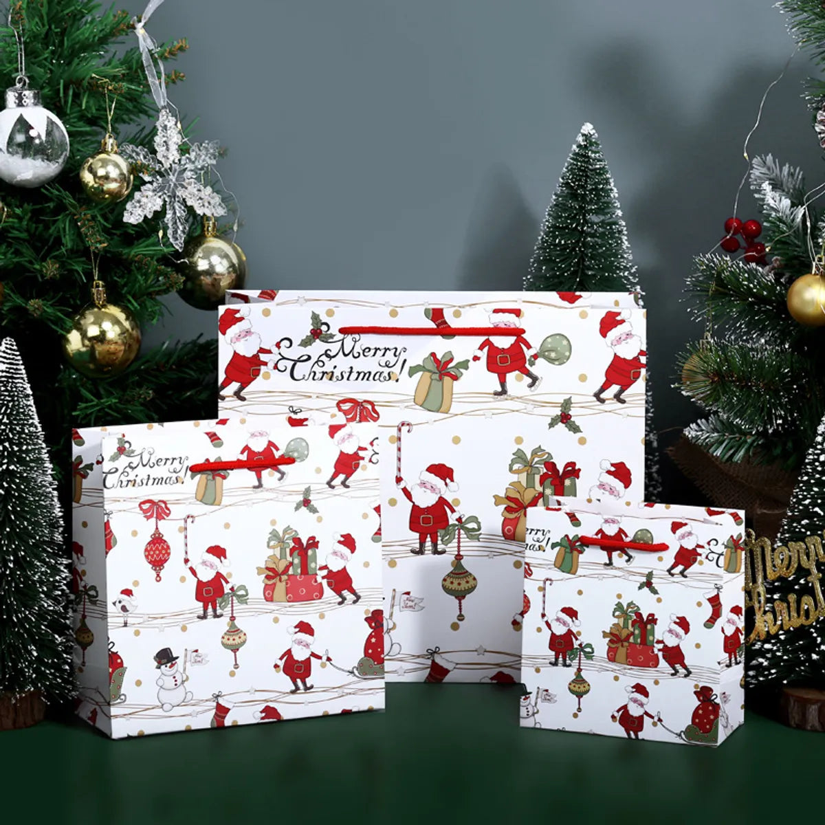 Christmas Gift Bag Santa Claus Tote Bag Gift Bag Christmas Day Exquisite Cartoon Gift Bag Paper Bag