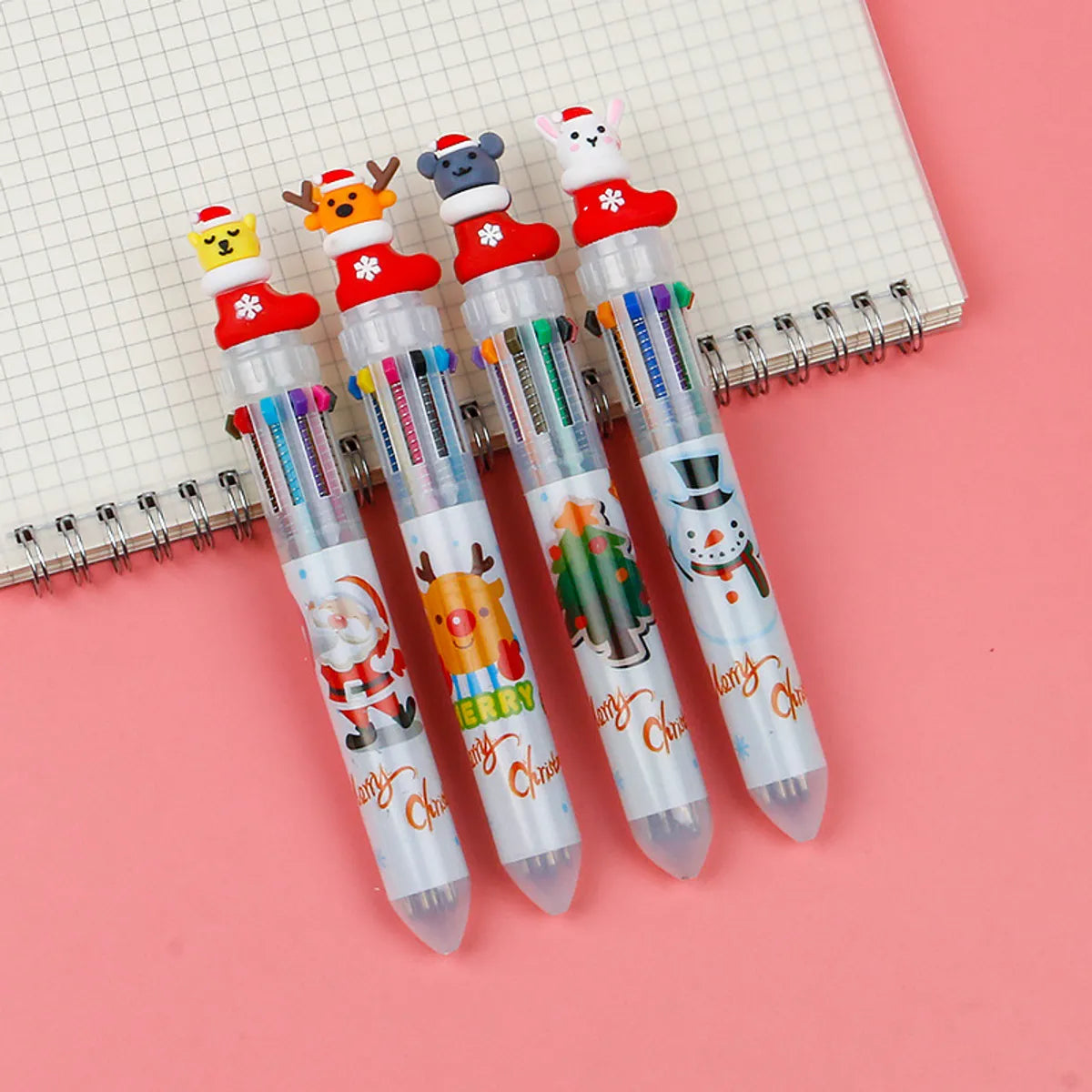 Christmas Gift Christmas Tree Reindeer Cute Cartoon 6 Colors Press Ballpoint Pen Style Random