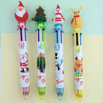 Christmas Gift Christmas Tree Reindeer Cute Cartoon 6 Colors Press Ballpoint Pen Style Random