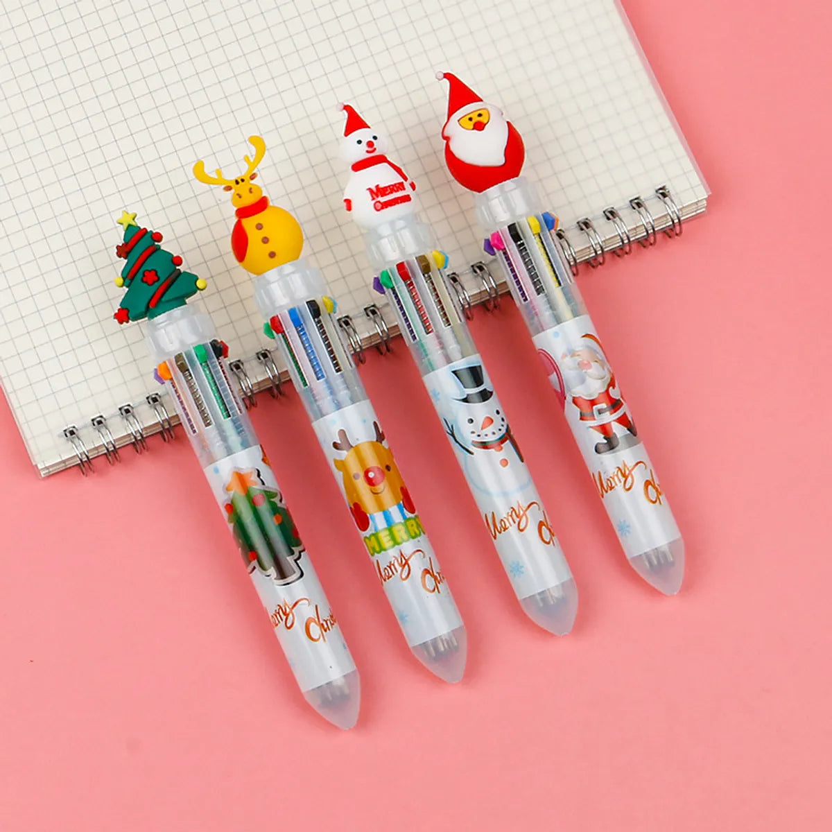 Christmas Gift Christmas Tree Reindeer Cute Cartoon 6 Colors Press Ballpoint Pen Style Random