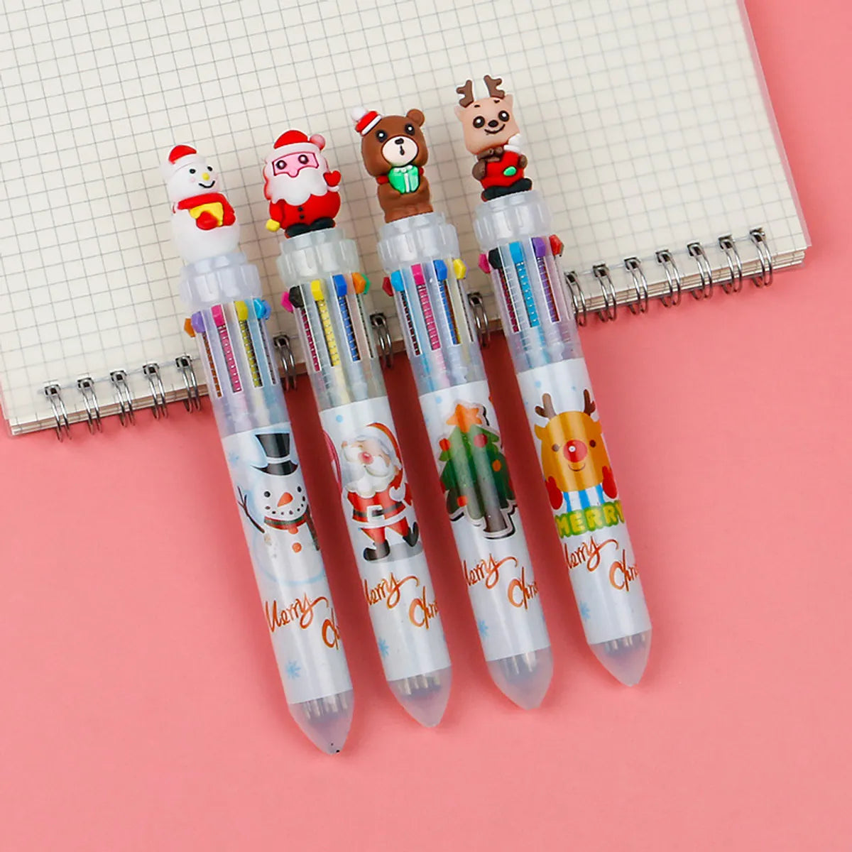 Christmas Gift Christmas Tree Reindeer Cute Cartoon 6 Colors Press Ballpoint Pen Style Random