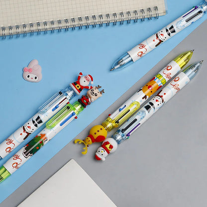 Christmas Gift Christmas Tree Reindeer Cute Cartoon 6 Colors Press Ballpoint Pen Style Random