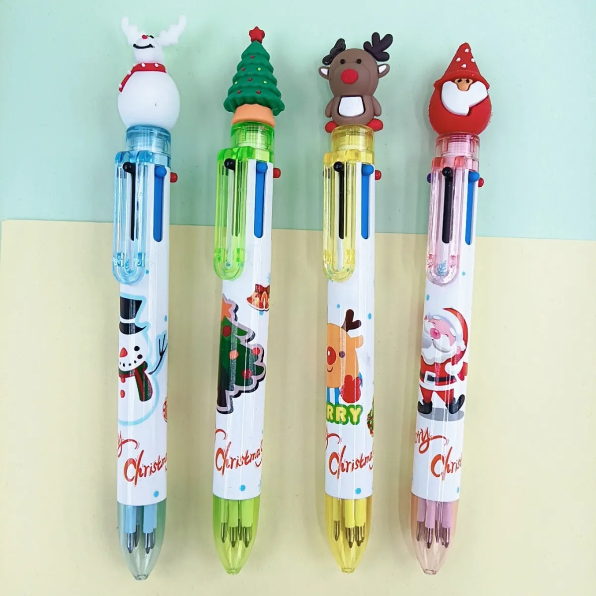 Christmas Gift Christmas Tree Reindeer Cute Cartoon 6 Colors Press Ballpoint Pen Style Random