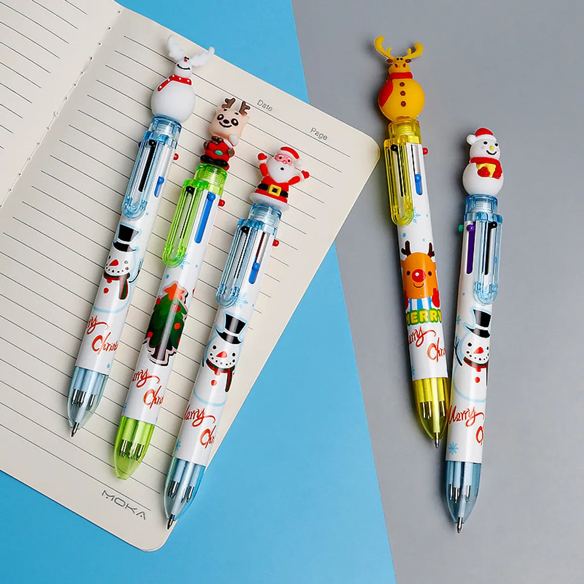 Christmas Gift Christmas Tree Reindeer Cute Cartoon 6 Colors Press Ballpoint Pen Style Random