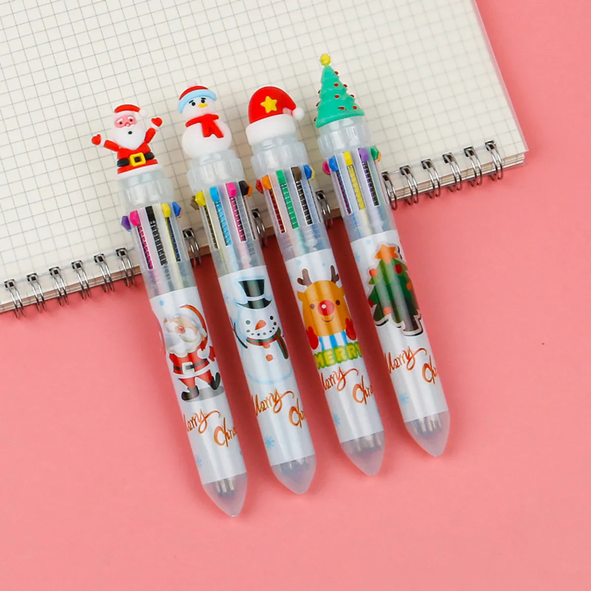 Christmas Gift Christmas Tree Reindeer Cute Cartoon 6 Colors Press Ballpoint Pen Style Random