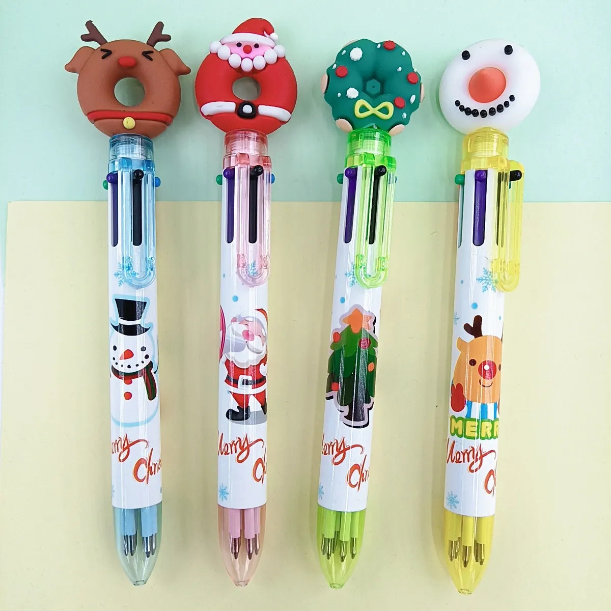 Christmas Gift Christmas Tree Reindeer Cute Cartoon 6 Colors Press Ballpoint Pen Style Random