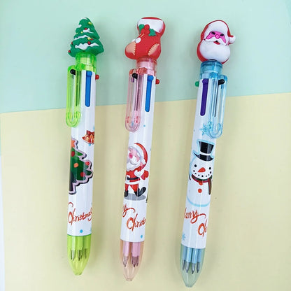 Christmas Gift Christmas Tree Reindeer Cute Cartoon 6 Colors Press Ballpoint Pen Style Random