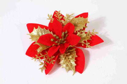 Christmas Gold Powder Christmas Flower Imitation Christmas Tree Decoration Gold Powder Christmas Flower Christmas Wreath Decoration Wholesale