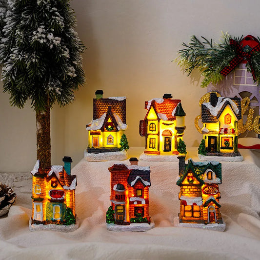 Christmas House Resin Party Ornaments