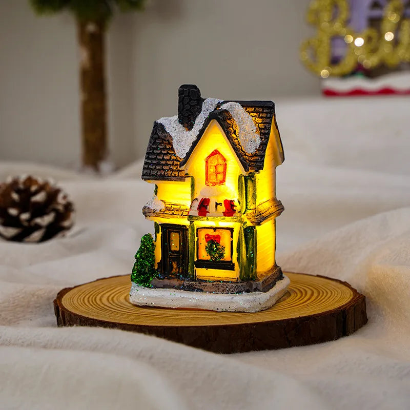 Christmas House Resin Party Ornaments