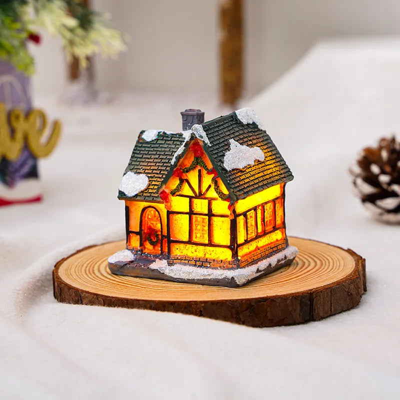 Christmas House Resin Party Ornaments