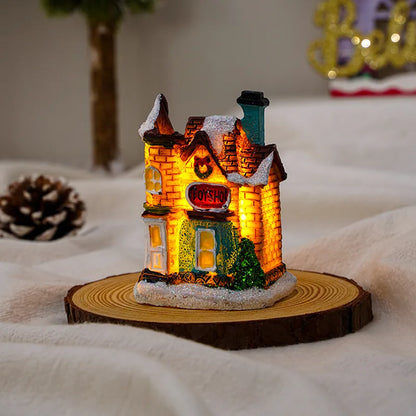 Christmas House Resin Party Ornaments