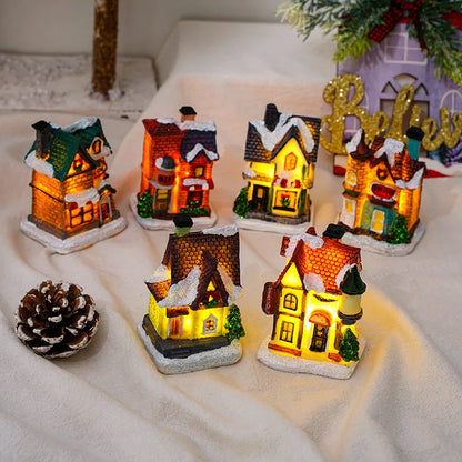 Christmas House Resin Party Ornaments