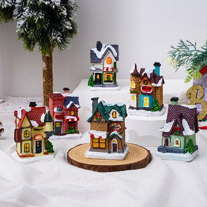 Christmas House Resin Party Ornaments