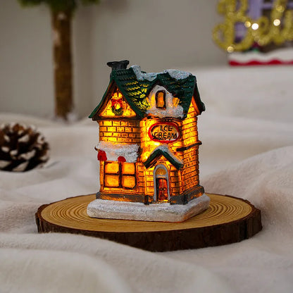 Christmas House Resin Party Ornaments