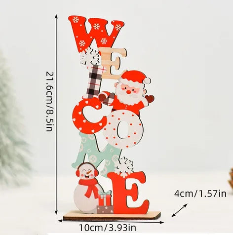 Christmas IG Style Christmas Modern Style Santa Claus Letter Snowflake Wood Party Festival Street Ornaments Decorative Props