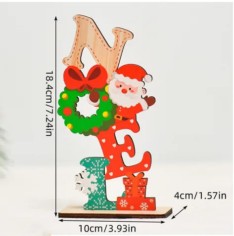 Christmas IG Style Christmas Modern Style Santa Claus Letter Snowflake Wood Party Festival Street Ornaments Decorative Props