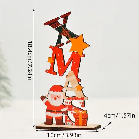 Christmas IG Style Christmas Modern Style Santa Claus Letter Snowflake Wood Party Festival Street Ornaments Decorative Props