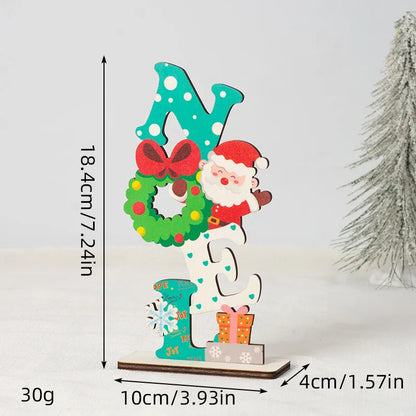 Christmas IG Style Christmas Modern Style Santa Claus Letter Snowflake Wood Party Festival Street Ornaments Decorative Props