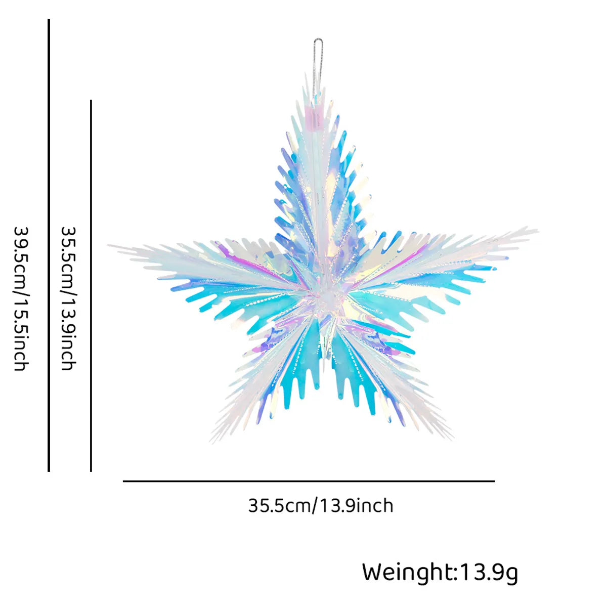 Christmas IG Style Christmas Tree Star Snowflake Plastic Party Festival Hanging Ornaments