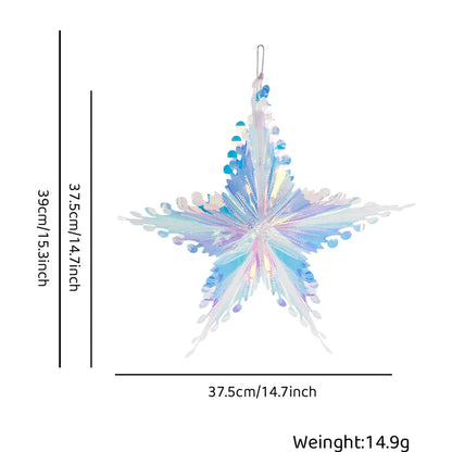 Christmas IG Style Christmas Tree Star Snowflake Plastic Party Festival Hanging Ornaments