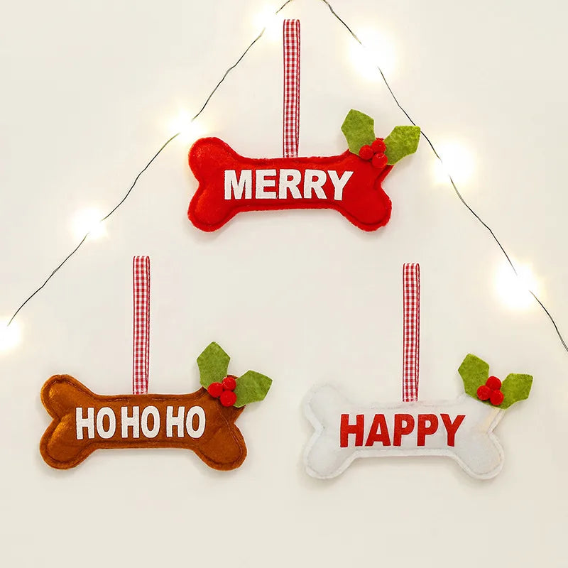 Christmas IG Style Cute Letter Unforgettable Cloth Nonwoven Party Festival Hanging Ornaments