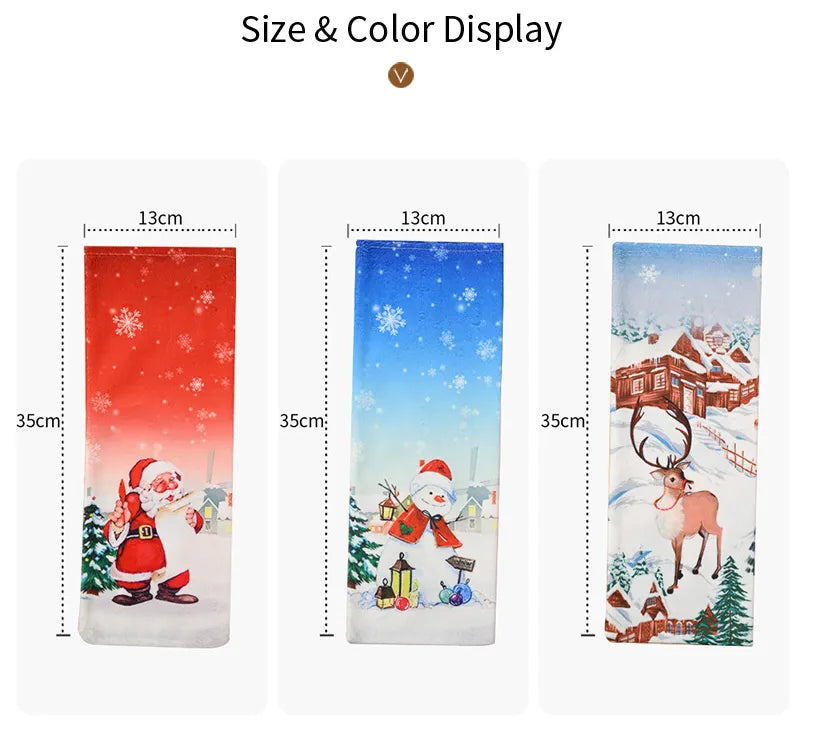 Christmas IG Style Nordic Style Cute Santa Claus Elk Cloth Party Festival Bottle Cover