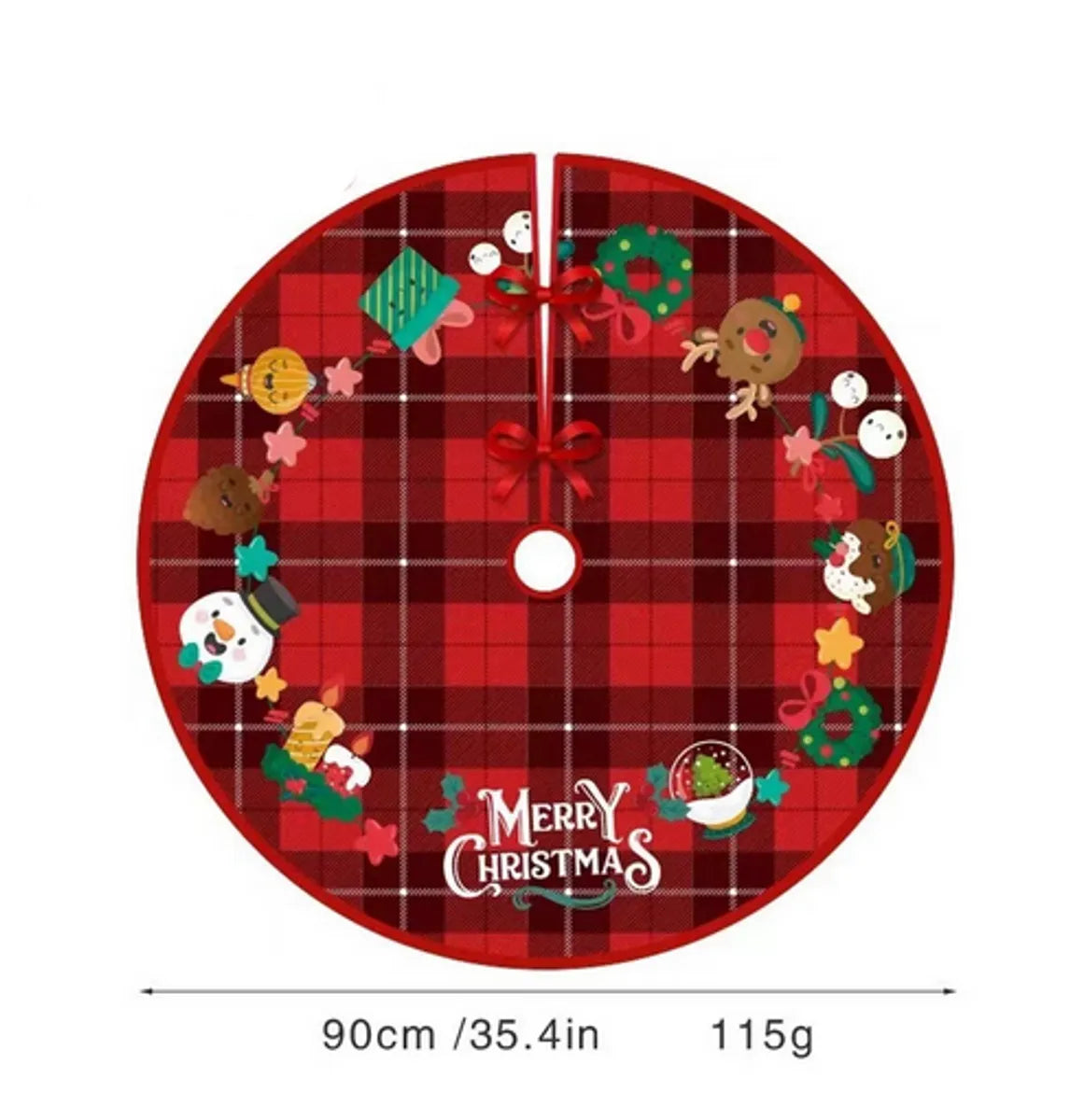 Christmas IG Style Nordic Style Santa Claus Letter Snowflake Cloth Party Festival Tree Skirt Decorative Props