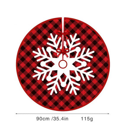 Christmas IG Style Nordic Style Santa Claus Letter Snowflake Cloth Party Festival Tree Skirt Decorative Props