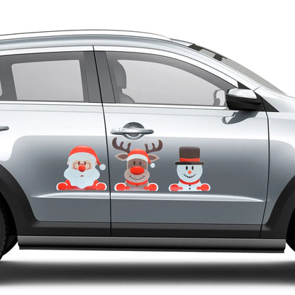 Christmas Light Bulb Old Man Snowman Gnome Elk Car Decoration Magnetic Reflective Sticker